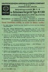 DEAC Scheinwerfergerät Type K130, orig. Behandlungsvorschrift 1955