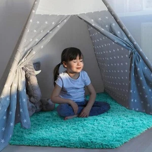 Tappetino da gioco per bambini corallo esagonale cuscino tappeto casetta da gioco per tenda principessa tappetino - Foto 1 di 7
