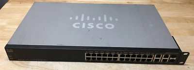 Cisco SF300-24P  24-Port 10/100 PoE+ Managed Switch - Image 1 of 4