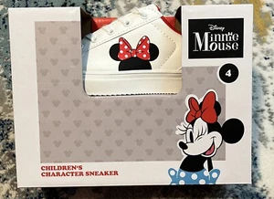 😮Disney Minnie Mouse Kids Character Sneakers Shoes Children Sz 4 New In Box - Picture 1 of 14