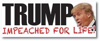 IMPEACHED FOR LIFE ANTI TRUMP Election Bumper Sticker Make America Great Again