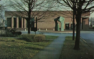 Postcard Cleo Rogers Memorial Library Columbus Indiana IN Architect IM Pei 1969 - Picture 1 of 2