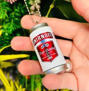 Handmade SMIRNOFF VODKA BAUBLE car hanger HANGING decoration XMAS tree GIFT BAG - Picture 1 of 4