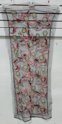 Único tul bordado con lentejuelas, apliques flores, superposición de tul, boho Foto 1 de 4