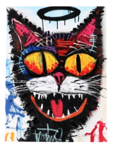 Tadas Zaicikas (TedyZet) 2024 "Blue Smile" Hand-Embellised & Signed Art Giclee - Picture 1 of 1