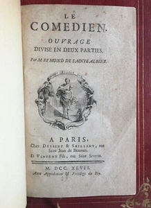 Pierre Rémond de Sainte-Albine — Le Comédien — é.o. — Desaint & Saillant — 1747. - Picture 1 of 11