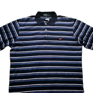 Polo Ralph Lauren Shirt Mens Size L Navy Red White Blue Striped Short Sleeve Vtg - Picture 1 of 5