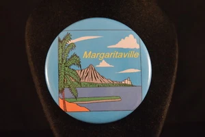 "MARGARITAVILLE" BUTTON pin pinback 2 1/4" badge NEW Big Jimmy Buffet paradise - Picture 1 of 4