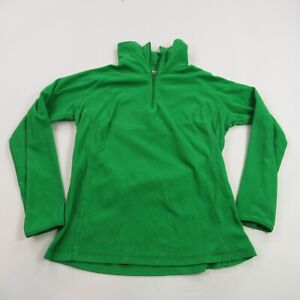 Columbia Sweater Womens Large Long Sleeve 1/4 Zip Outdoors Pullover Green Fleece
