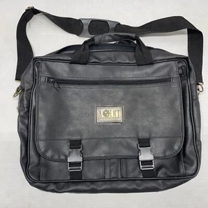 Laptop Carrier Bag Faux Leather Executive Portfolio Computer Travel Accent Int’l - Picture 1 of 14