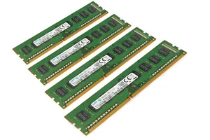 Samsung 16GB Kit  4× 4 GB RAM 1RX8 DDR3L-1600 PC3L-12800U CL11 UDIMM 240-Pin - Bild 1 von 1