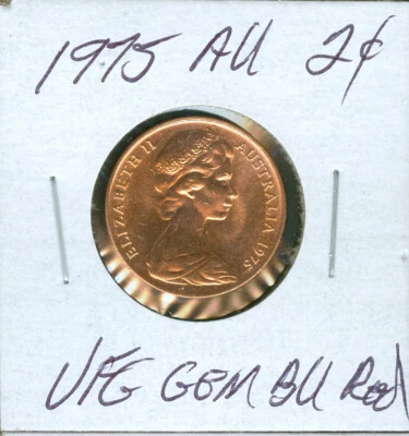 1975 AUSTRALIA 2 CENTS ULTRA FINEST GEM BU RED    3.99 CENTS SHIPPING AU * - Image 1 of 2