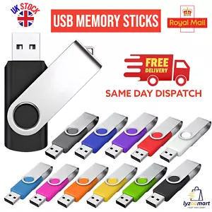 Memory Stick USB High Speed 2.0 Pen Flash Drive 1/2/4/8/16/32/64/128 GB - Picture 1 of 19