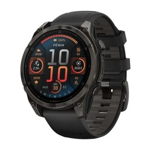 Garmin Fenix 8 Sapphire 47mm GPS Smartwatch Black and Pebble Gray - Picture 1 of 9