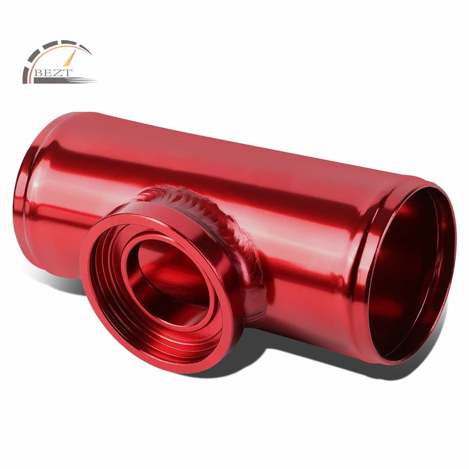 RED TYPE-SSQV 2.5" ALUMINUM TURBO BLOW OFF VALVE FLANGE PIPE/PIPPING ADAPTOR - Image 1 of 3