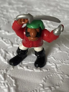 Vintage Fisher Price Great Adventures 2" Red Pirate Swordsman Poseable Figure - Picture 1 of 2