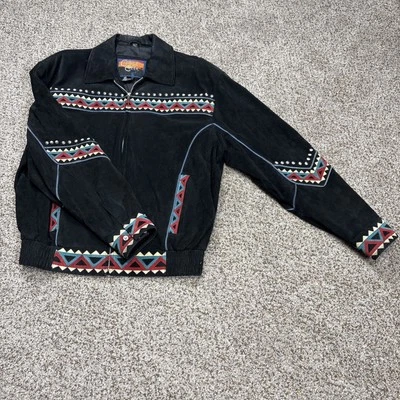 Chaqueta de Colección Cripple Creek Gamuza Western Cremallera Completa Tachonada Talla M Foto 1 de 4