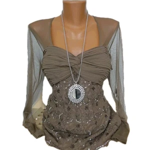 Ashley Brooke Bluse Shirt Gr. 34 mit Spitze (418) mit Pailletten NEU - Bild 1 von 1