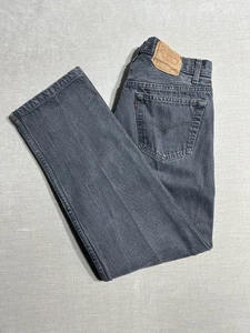 Pantalones de mezclilla vintage Levis 501 0658 años 80 botón mosca hechos en EE. UU. para hombre 32x30 negro lavado - Imagen 1 de 12
