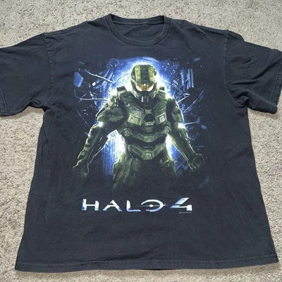 2012 Halo 4 Master Chief Xbox Microsoft Promo Graphic Gaming T-Shirt Size L - Image 1 of 4