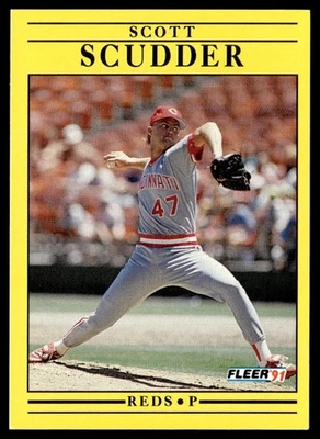 1991 Fleer Scott Scudder Cincinnati Reds #81A - Image 1 of 2