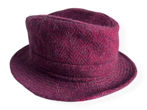 Mizen Head Irish Tweed Hat | Small 20" | Red Herringbone Wool Made in Ireland - Picture 1 of 24