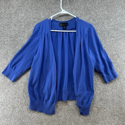 Cárdigan suéter para mujer Lane Bryant con botones delanteros talla 18/20 tejido azul Foto 1 de 4