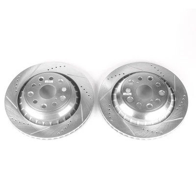 Par de rotores ranurados perforados traseros PowerStop Evolution para Lexus LS460 Foto 1 de 3