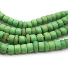 Vintage Green German Button Padre African Glass Trade Beads 7mm (2845A519) Padre