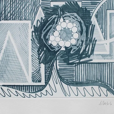 Thomas Scheibitz Abstrakt Contemporary Griffelkunst signiert Fotodruck 2002 - Bild 1 von 2