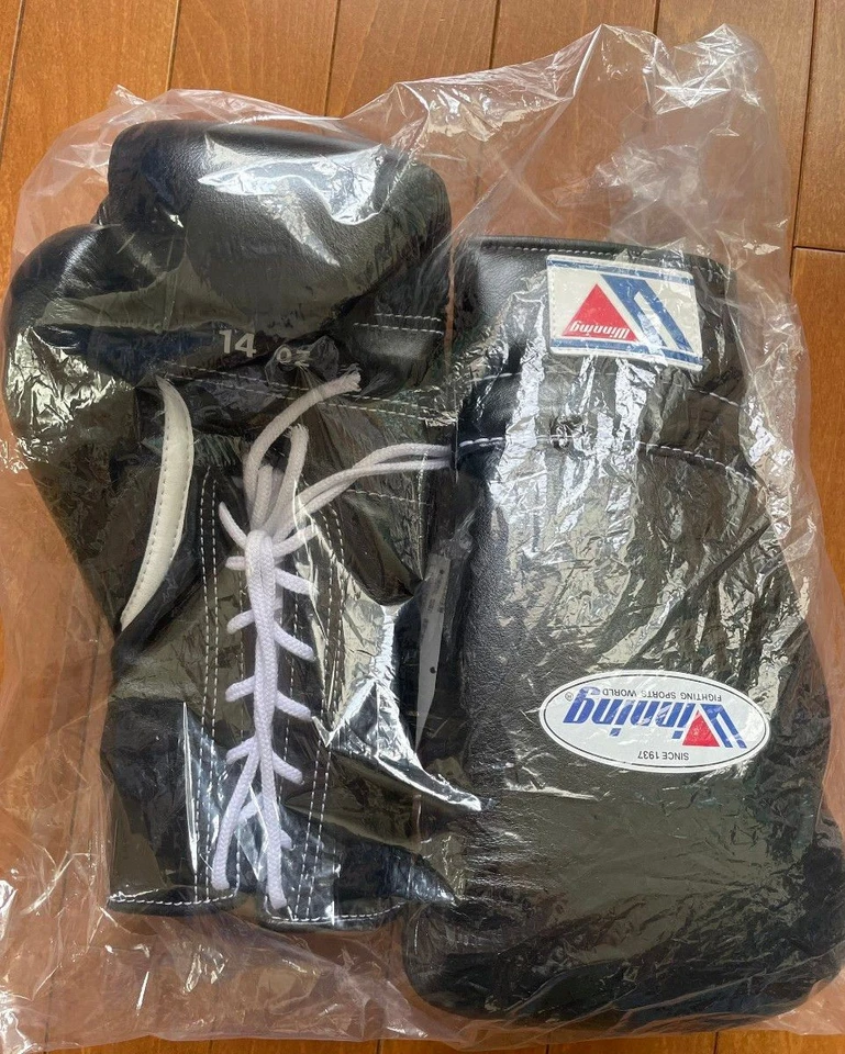 Winning Boxing Gloves Lace up 14oz Red X Black From Japan FedEx Tracking