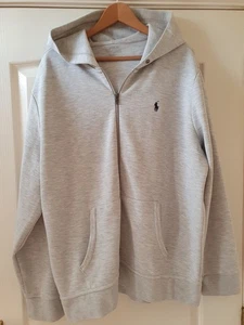 Polo Ralph Lauren Men's Hoodie Grey XL TG Full Zip Hood Pockets Performance - Picture 1 of 12