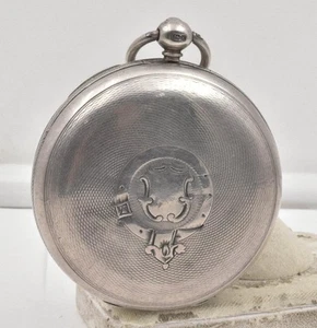 Antique Sterling Silver Cooper & Co. Railway Key wind/Set FUSEE Pocket watch UK - Picture 1 of 8