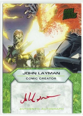Mars Attacks Invasion 2013 Topps Comic Creator Auto Autograph Card John Layman - Image 1 of 4