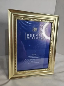 Burnes of Boston 5 x 7 Picture frame Gold Metal Lacquer Coating Vertical/Horizo - Picture 1 of 10