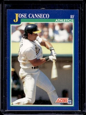 1991 Score Jose Canseco #1 Athletics - Image 1 of 2
