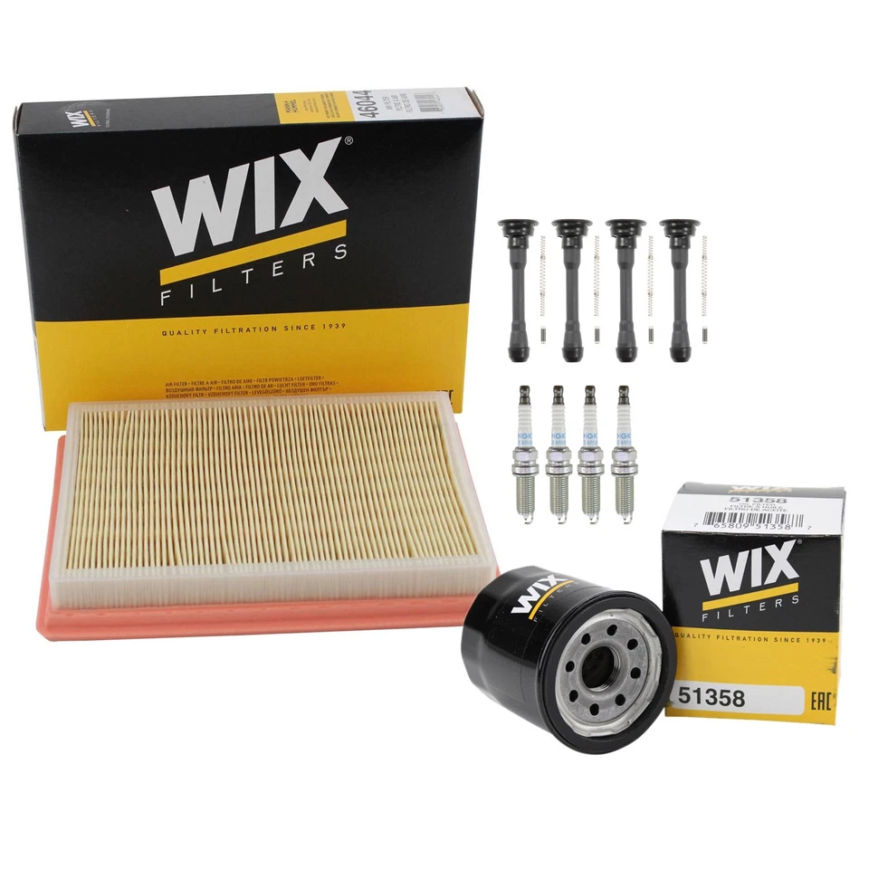 Kit de afinación Wix NGK 4 bujías y kit de botas de bobina para Nissan Sentra 1,8 L L4 GAS Foto 1 de 2