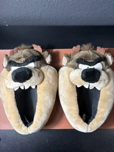 Zapatillas suaves vintage Looney Tunes Taz Tazmanian Devil House talla XL 12-13 - Imagen 1 de 6