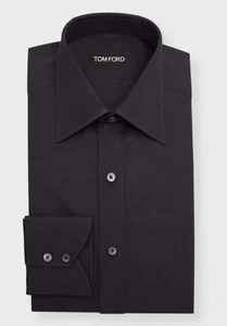 Tom Ford Men’s Black 100% Cotton Button Down Dress Shirt - Picture 1 of 3