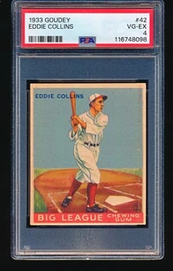 1933 Goudey EDDIE COLLINS #42 PSA 4 - Bild 1 von 2