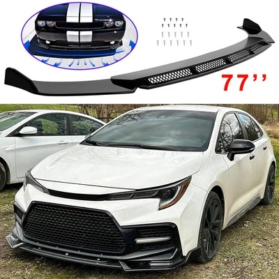 Глянцевый спойлер кромки переднего бампера комплект для нижней части кузова для Toyota Corolla SE XSE - Изображение 1 из 4