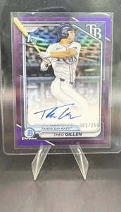2024 Bowman Draft Theo Gillen Chrome Auto Purple Refractor 1st Prospect #1/250 - Picture 1 of 2