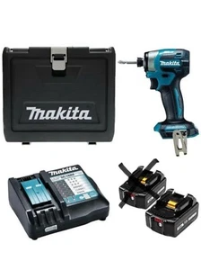 makita impact driver TD173D blue 18v battery compatible battery charger set - Picture 1 of 5