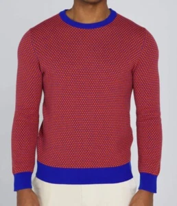 Redvanly Golf Thaxter Pullover ~ Medium ~ rot/blau ~ neu mit Etikett $ 215 Einzelhandel - Bild 1 von 8