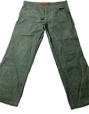 Jesse James Jeans Mens Ss 40x32 Green Utility Carpenter Work Fit 12 Ounce Canvas