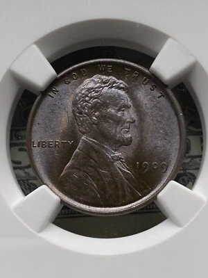 1909- VDB wheat penny. Grade # MS65 Very High Grade. Very Nice Coin Brown Color. - Image 1 of 4