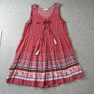 UMGEE Bohemian Boho Blumen Kleid Größe Small Baumwolle Poly Mischung Ärmellos Flirty - Bild 1 von 6