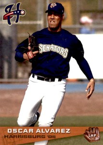 2006 Harrisburg Senators Grandstand #1 Oscar Alvarez Barcelona Venezuela VZ Card