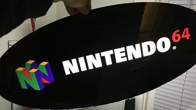 Nintendo 64 Display Illuminated Signage EXTREMELY RARE BLACK vintage from Target - Image 1 of 4