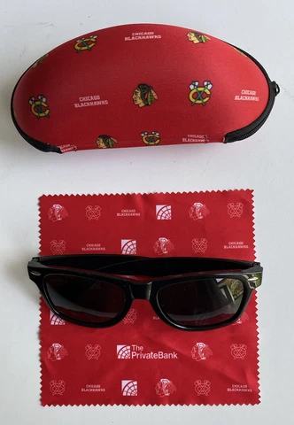 Chicago Blackhawks Sunglasses Private Bank Case And Cloth Cover